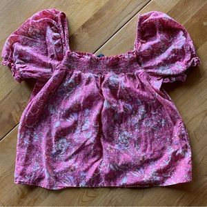 J. Crew floral boho top